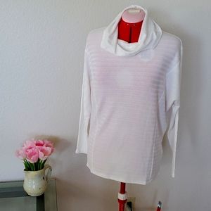 Retrology white cowl neck sweater - US M